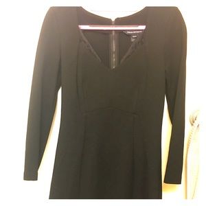 Tight black dress with lace